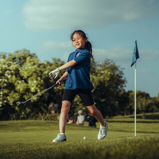 young girl the Bristol golfway academy